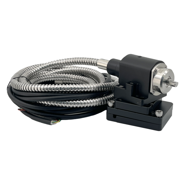 DMTS-L technical specification sheet showing 2σ repeatability, three-axis triggering, cable output, trigger force and IP68 protection.