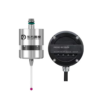 Qidu DRP40-C radio CNC touch probe with silver cylindrical housing, measurement stylus and ruby ball tip. Qidu DRP40-C radio CNC touch probe with silver cylindrical housing, measurement stylus and ruby ball tip.