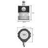 DOP40-PRO CNC Touch Probe and Receiver Dimensions