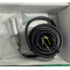 Qidu DLP25S wired CNC touch probe with stainless steel housing, illuminated red status indicator and ruby-tipped stylus.