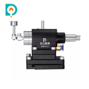 Qidu DMTS-L 3D wired CNC tool setter with black housing, mounting base, connection cable and metallic protective conduit.