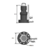 DTS200C technical drawing showing 83.9 mm overall height, 20 mm contact pad diameter, 40 mm mounting hole spacing and M4 mounting holes.