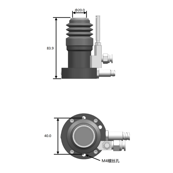 DTS200S CNC Tool Setter Mechanical Dimensions