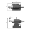 DMTS-L technical dimensional drawing showing 70 mm and 55 mm dimensions, 87.2 mm vertical dimension and 12.7 mm contact pad diameter.